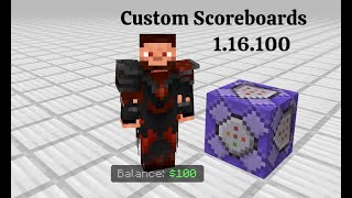 NEW 1.16.100 Custom Scoreboard Display On Minecraft Bedrock Edition | One Command Block