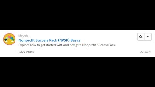 Nonprofit Success Pack NPSP Basics [Salesforce Trailhead Answers]