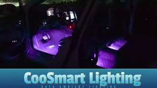 Footwell light led ambient lights glowing sync to music