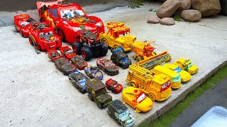 Cleaning muddy For Disney Pixar Cars : Lightning McQueen, Jackson Storm, Miles Axlerod, King Dinoco