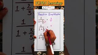 Fraction Simplification Trick | #maths #fractiontricks #vumalearnings #shortsfeed #ytshorts #yt