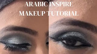 Arabic Inspire Silver Smokey Eyes tutorial|step by step for beginners@makeupstudioby ayesha#makeup👍