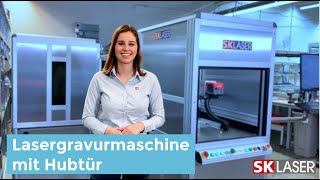 SK LASER - Lasergravurmaschine mit Hubtür, Computergesteuerter Z-Achse, Arbeitsplatte mit Ausschnitt