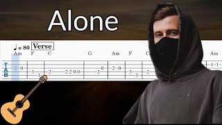 Alone - Gutitar Solo Tab Easy