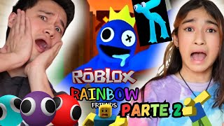 ROBLOX: RAINBOW FRIENDS 2! PARTE 2!!! O PARQUE DO AZUL BABÃO! FUGINDO DOS MONSTROS COLORIDOS!