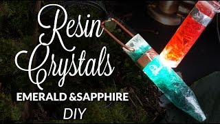 DIY Resin Crystals Emerald Sapphire Amethyst Pendant ( without grinding)