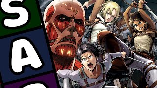 ATTACK ON TITAN CHARACTER TIER LIST!!! (Anime Tier List)