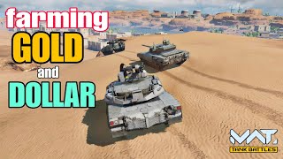 MWT:TANK BATTLES- farming Gold and Dollar using tier4 premium Tank. Alpha Test