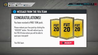 YOU can get a FREE 100K PACK on FIFA 20 and HERE'S HOW... (Fifa 20)