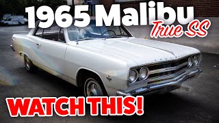 FOR SALE 1965 True SS Malibu FOR SALE $29,999 Classic Cars for sale Full Walkthrough With Rob Evans