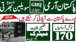 General Headquarter(GHQ)Rawalpindi New latest jobs 2024|Pak Army DHQ Jobs 2024| General Headquarter