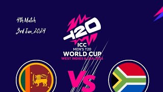 SRILANKA VS SOUTH AFRICA ICC MENS T20 WORLD CUP 2024 MATCH 4TH LIVE SCORES AND COMMENTARY