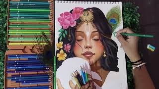 How to make morpankh/Peacock feather using pencil colours | step by step tutorial |✨🦚🖌️#art #youtube