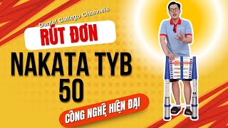 Thang Nhôm Rút Đơn Đai Xanh NAKATA TYB - 50, Chữ I Max 5m, Trọng Lượng 12kg, Tải Trọng 150kg