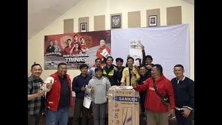 Nobar Timnas Ketua PDI Perjuangan Garut Yudha Kenalkan Paslon Bupati dan Wakil Bupati Syakur Putri