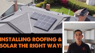 Roofing & Solar Panel Installation! How to Install Roofing & Solar the Correct way Seal Beach, CA.