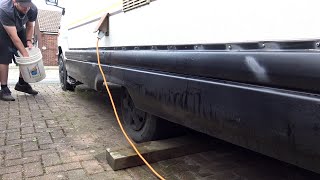 Painting The Side Skirts Of My Talbot Express Motorhome!