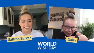 Saffron Barker meets wish child Daisy l World Wish Day 2021