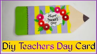 How To Make Teachers Day Card Easy | How To Make Pencil Shaped Card @JayashreeCraftyDiy