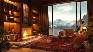 Chillout Room - Fireplace & Relaxing Rain Sounds | Study, Work, Sleep, Meditation, Chill