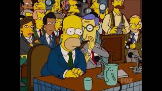 The Simpsons: Homer Simpson makes a fool of himself in the courtroom...