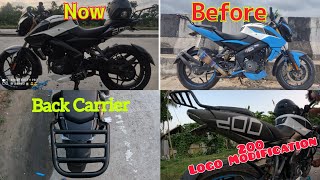 Ns200 New Colour 🔥 + Installation Tail Tidy & Luggage Carrier  || BodoMotovlog @AmpwoMVlog