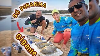 ACERTAMOS O CARDUME DAS MAIORES PIRANHAS- PESCARIA RIO SÃO FRANCISCO-