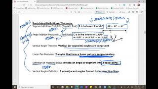 Geometry: Postulates & Theorems