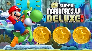 Sparkling Waters-4 Urchin Shoals | 3/3 Star Coins | NEW Super Mario Bros U Deluxe