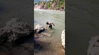 swimming in river #shorts #swimming #beach #music #travel #love #funny