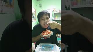 how to eat spicy sweet spaghetti #mukbang #shortsvideo #reelsvideo