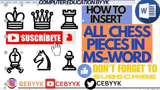 ALL CHESS PIECES IN MS WORD WITH NAME'S||All chess pieces symbol codes. @CEBYYK #chesspieces #tips