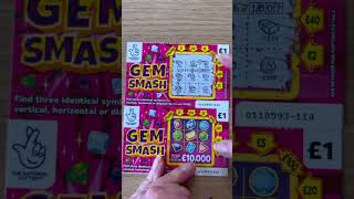 Double Gem Smah : #nationallottery #scratchcards #scratching #scratch #fypシ #fyp #shorts