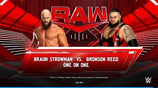 Braun Strowman VS Bronson Reed - RAW - WWE 2K24