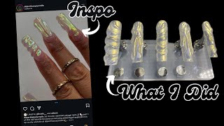 3D Aurora Chrome Nails | 3D Nail Art | SUPER Beginner Friendly Nail Art | Press On Nail Art