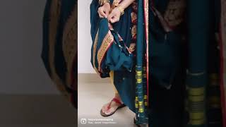 How to create zig-zag in Peshwai Nauvari style Saree Draping/ 9 yards Peshwai Nauvari saree draping