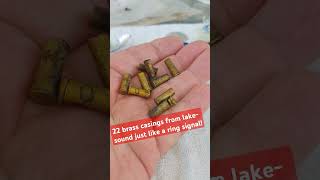 22 brass shell casings from lake sound like ring signals! Diggin' Florida w/ Rob! #short