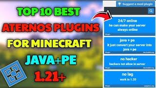 Top 10 Best ATERNOS PLUGINS For Minecraft Java+pe 1.20 💥 | Aternos 10 best plugins for servers 1.20