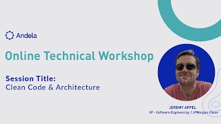 Online Technical Workshop with Jeremy Appel, VP Software Engineering at JPMorgan Chase