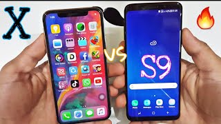 iPhone X vs Samsung S9 Speed Test Comparison 2019