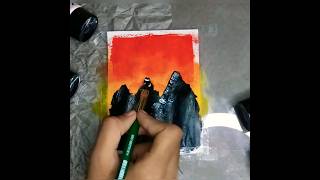 Mini painting ideas 🥰😘 #paintingideas #easy #drawing #senery #shorts #ytshorts #ytviral