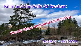 Killin is a village at the falls of Dochart, a spectacular series of rapids running from Loch Tay