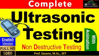 Ultrasonic testing with animation(English version), non destructive testing,