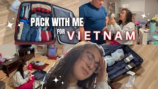 PACK WITH ME FOR VIETNAM 🧳 last minute packing, pulling an all nighter