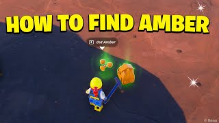 How to get ROUGH AMBER in LEGO Fortnite - How to find CUT AMBER in LEGO FORTNITE