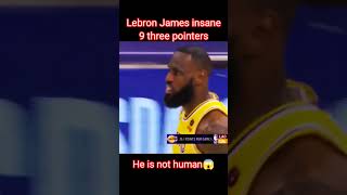 Career High 9 Three Pointers Recorded by Lebron James Vs Clippers #shorts