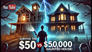 Surviving the $50 vs $500,000 Haunted House Challenge