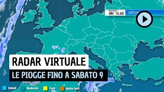 Radar Virtuale: le piogge fino al 9 novembre