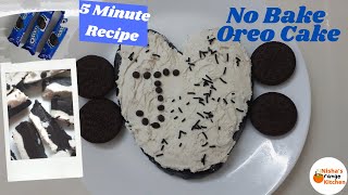 No Bake Oreo Cake Recipe || 5 Minute Recipe || Nisha's Orange Kitchen