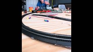 Running trains on my layout #ho scale #modelrail